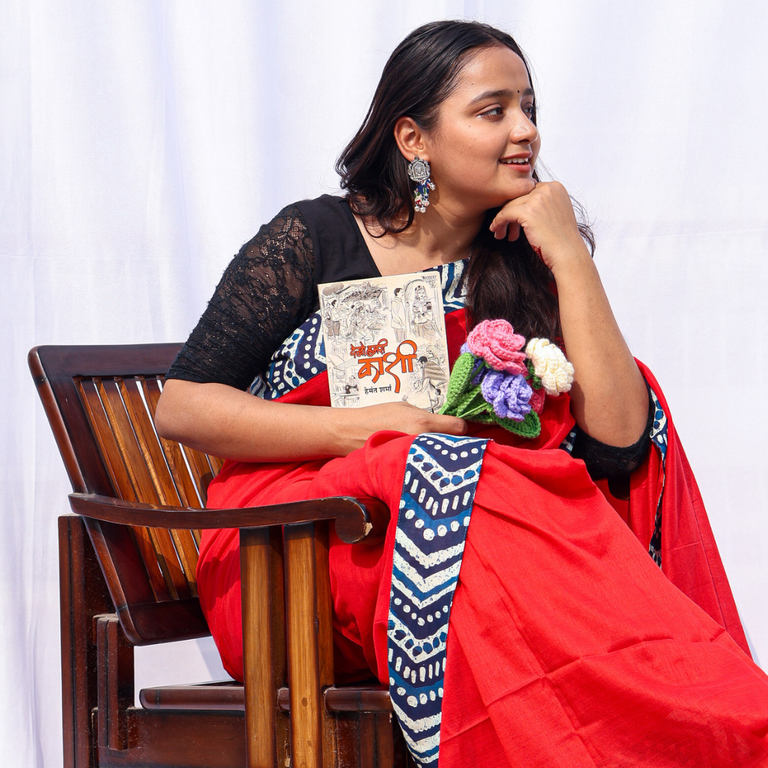 Sindoor Red Single Patch Saree