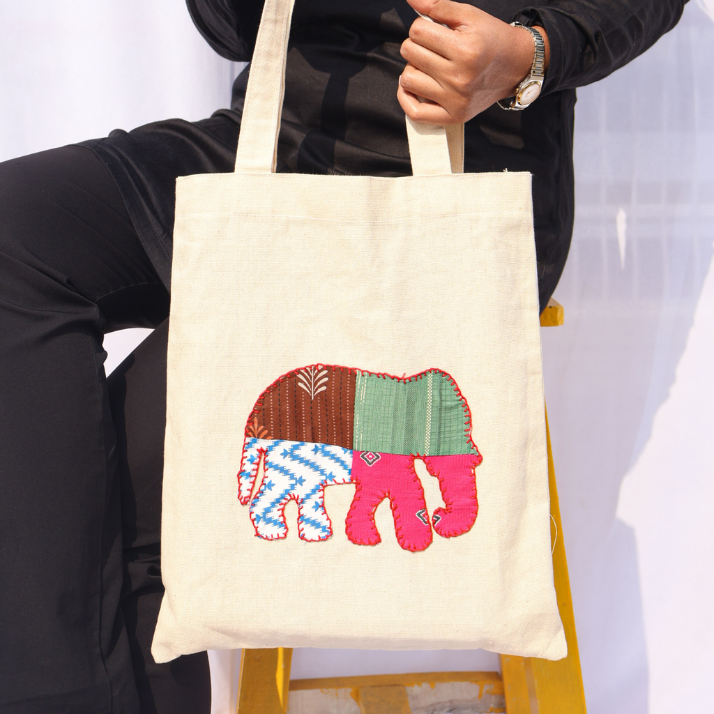 Elephant Patch Tote