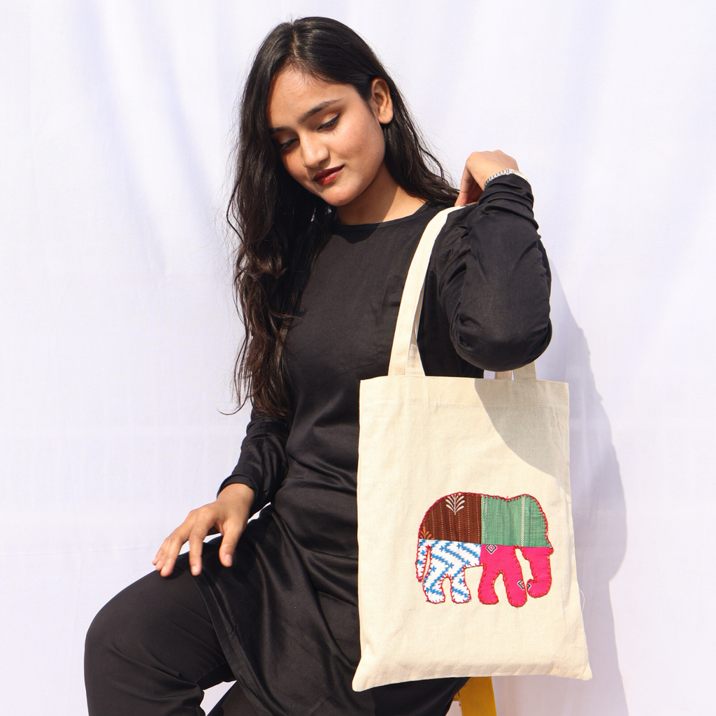Elephant Patch Tote