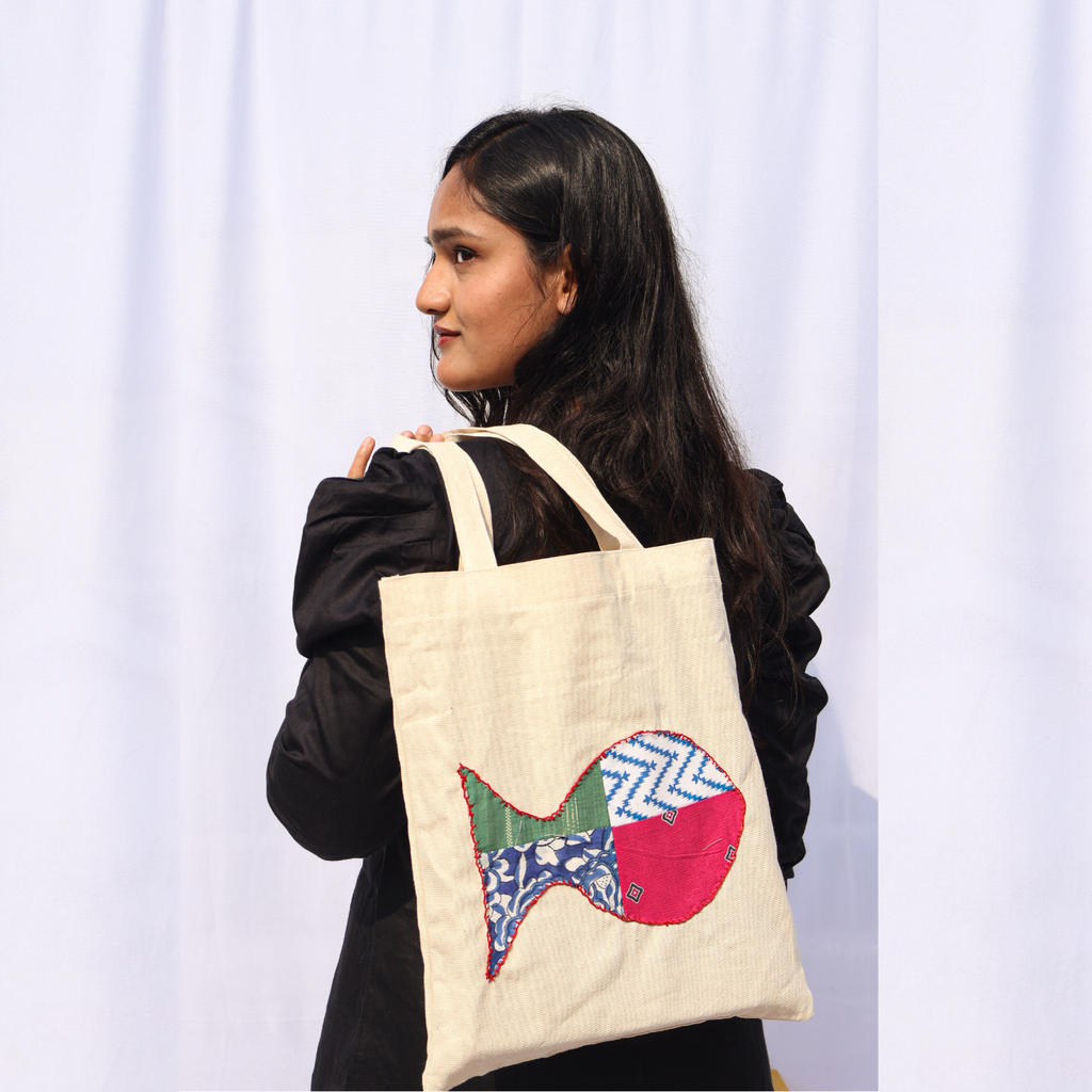 Patch Fish Tote Bag