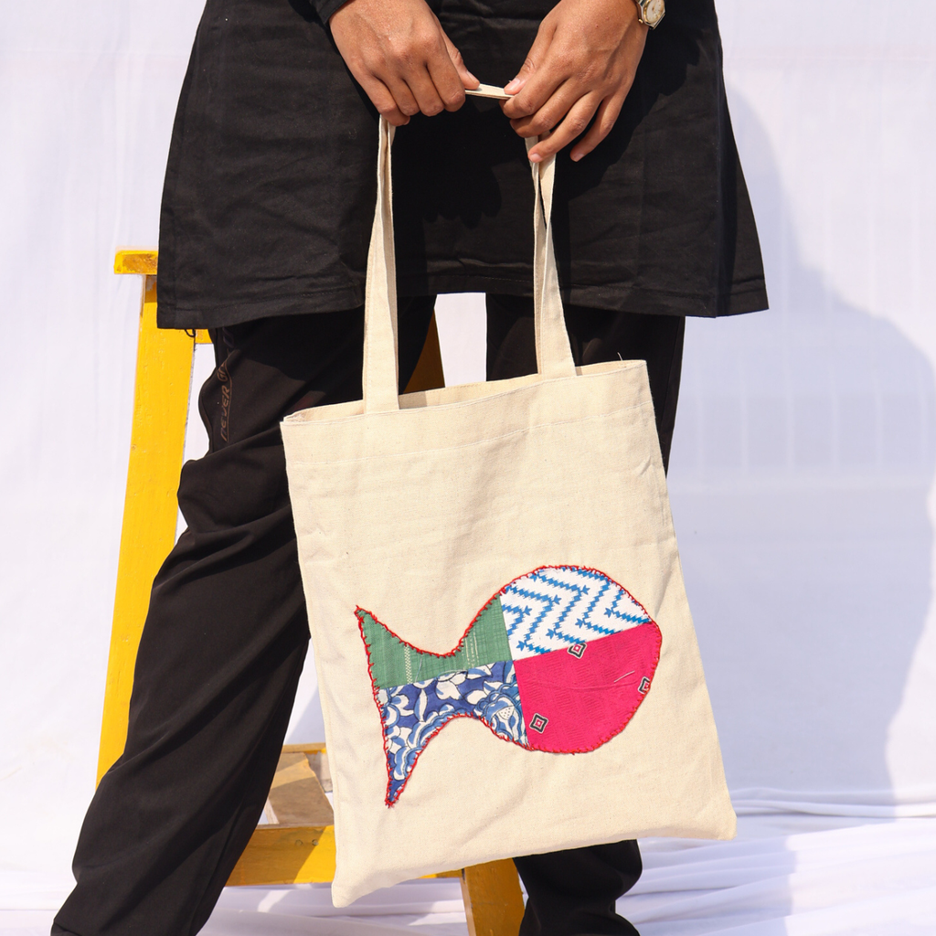 Patch Fish Tote Bag