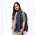 Kantha Navy Blue Stole