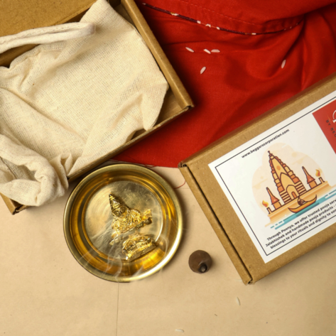 Brass Annapurna Statue – Miniature with Thaal