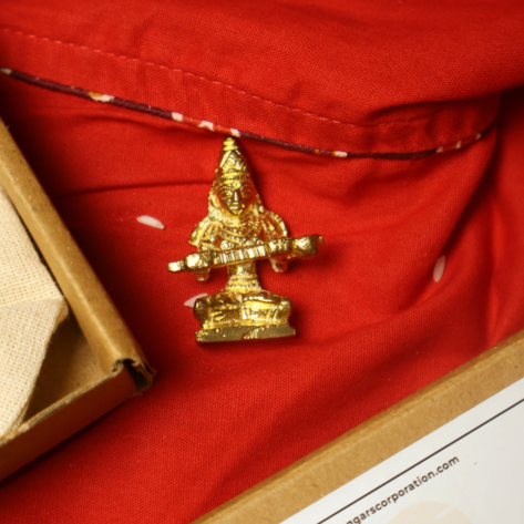 Brass Annapurna Statue – Miniature with Thaal