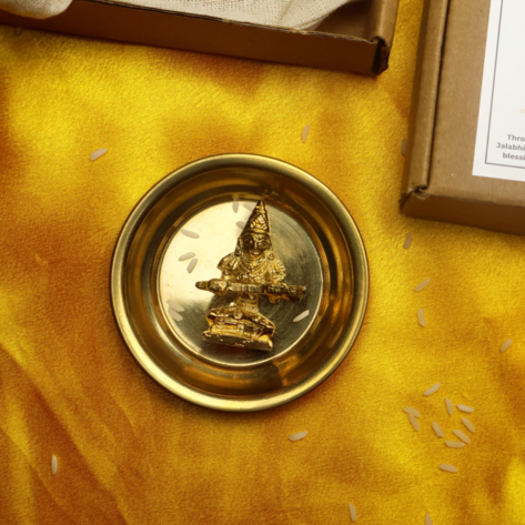 Brass Annapurna Statue – Miniature with Thaal