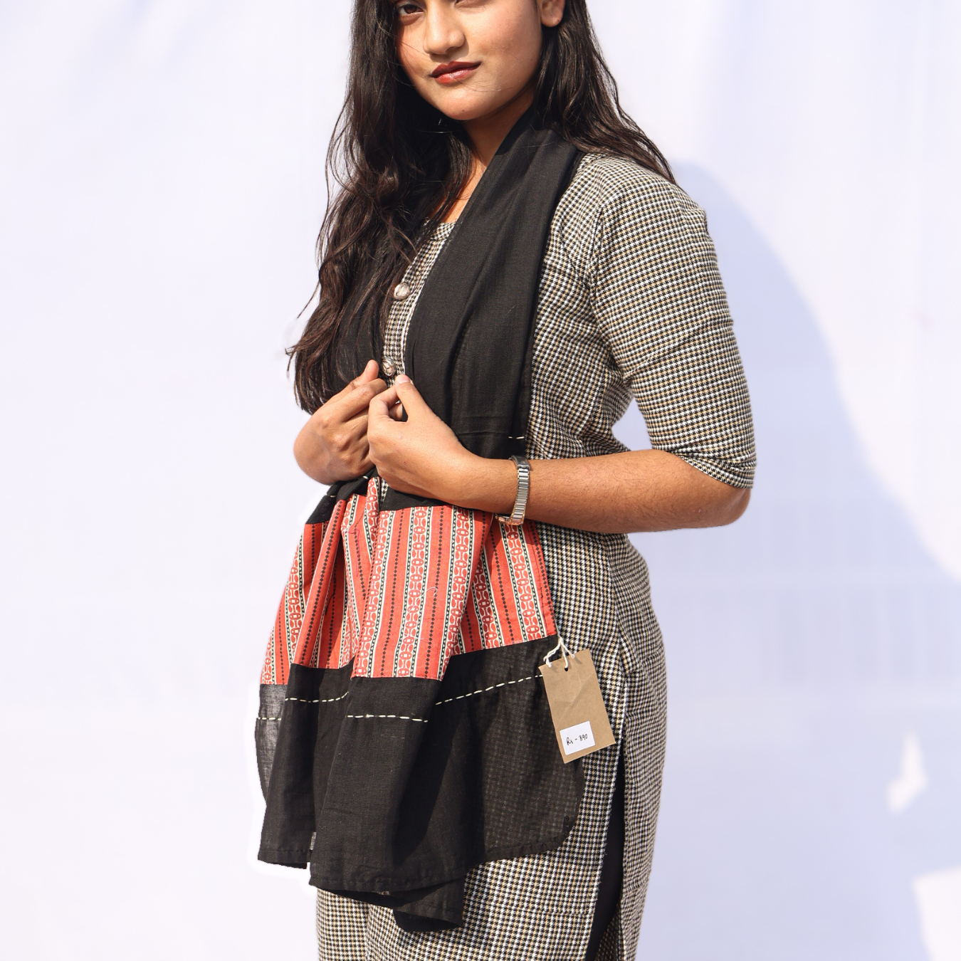 Black Line Patch Stole