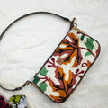 Maple Hand Embroidery Suede Baugette Bag